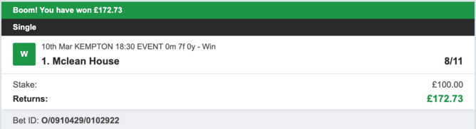 Bet Prediction For Today - Winner - 10/03/2023